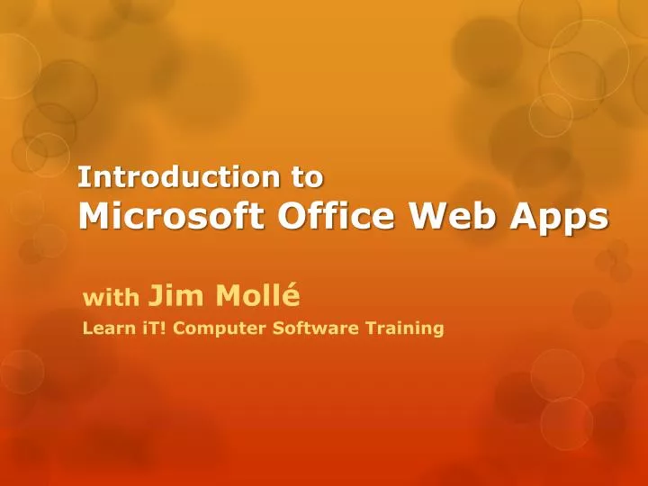 introduction to microsoft office web apps