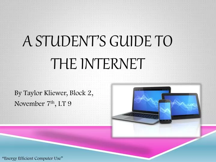 a student s guide to the internet