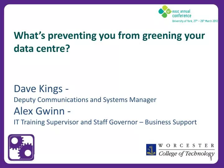 what s preventing you from greening your data centre