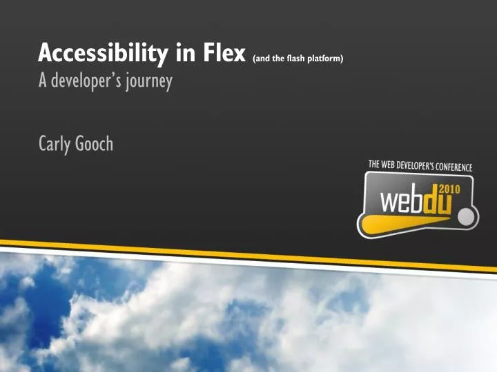accessibility in flex and the flash platform