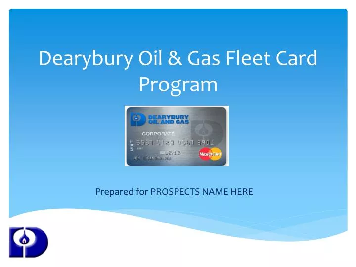 dearybury oil gas fleet card program