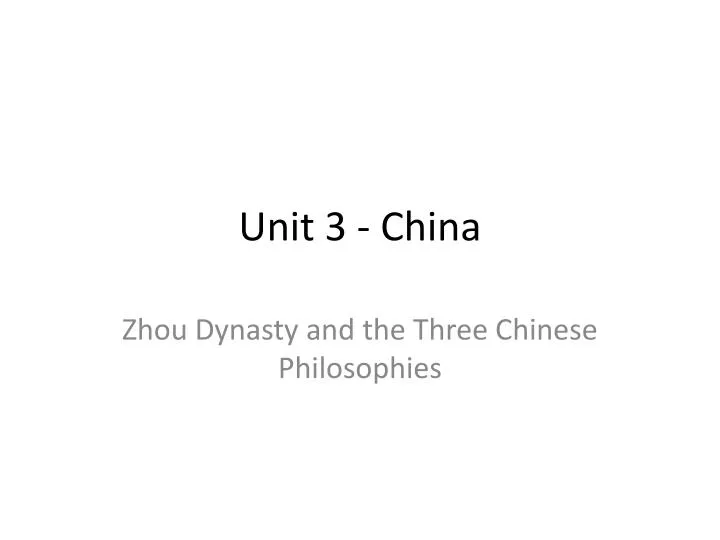 unit 3 china
