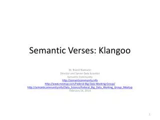 Semantic Verses: Klangoo