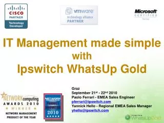 IT Management made simple with Ipswitch WhatsUp Gold