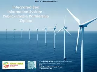 Integrated Sea Information System : Public-Private Partnership Option
