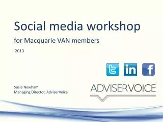 Social media workshop