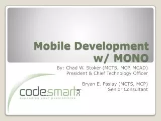 Mobile Development w/ MONO