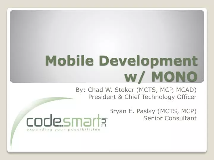 mobile development w mono