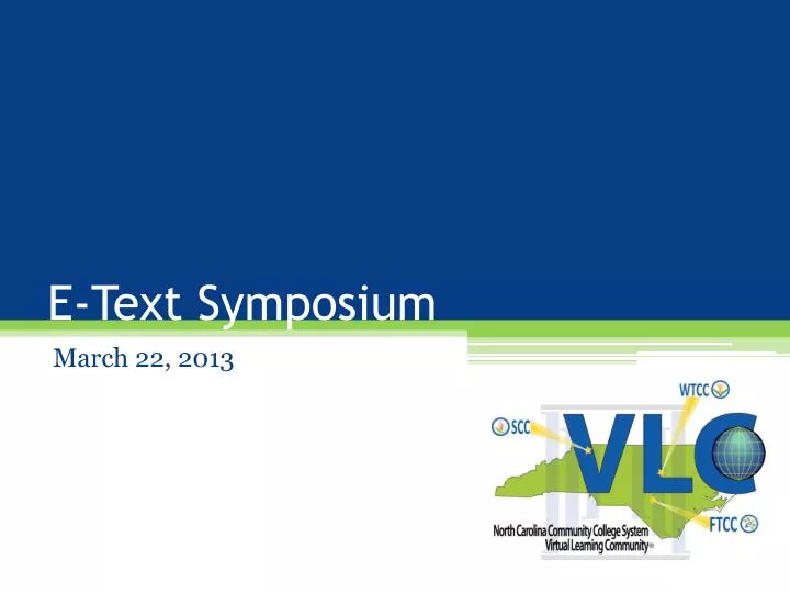 e text symposium