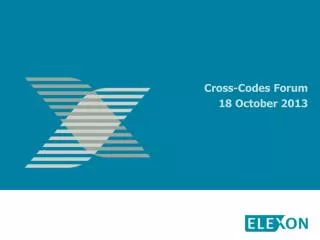 Cross-Codes Forum 18 October 2013