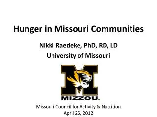 Hunger in Missouri Communities
