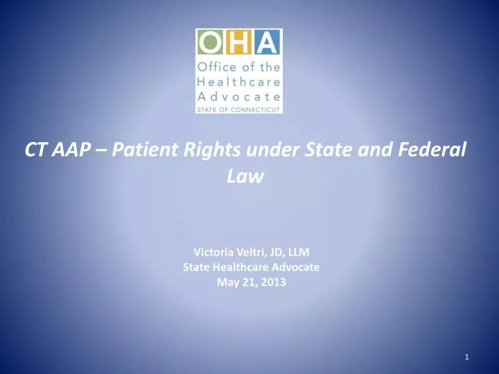 ct aap patient rights under state and federal law