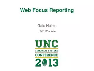 Web Focus Reporting