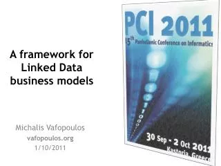 A framework for Linked Data business models