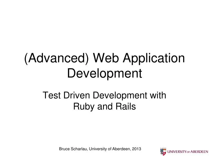 advanced web application development