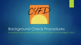 Background Check Procedures