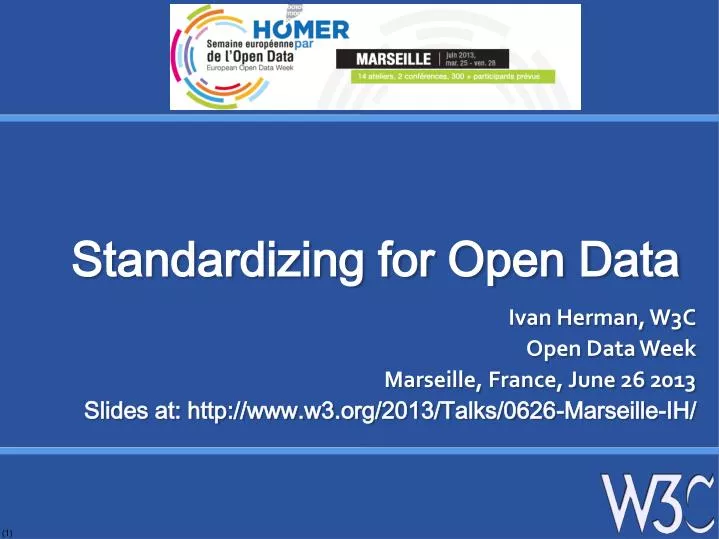 standardizing for open data