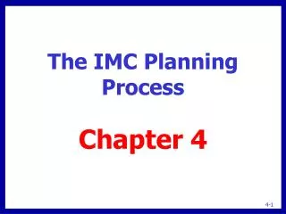 The IMC Planning Process