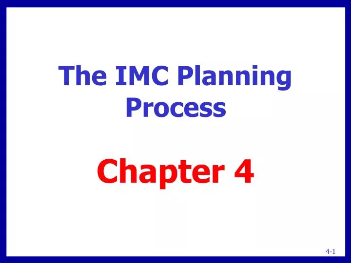 the imc planning process