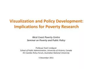 Visualization and Policy Development: Implications for Poverty Research