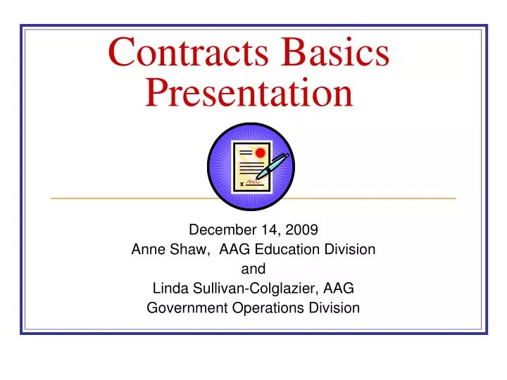 contracts basics presentation