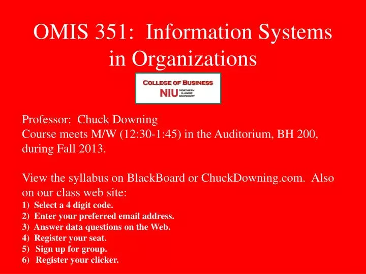 omis 351 information systems in organizations