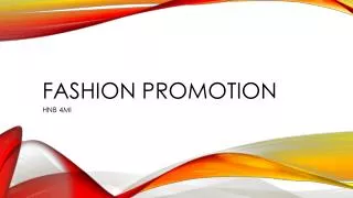 Fashion Promotion