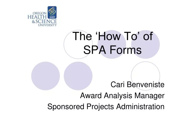 the how to of spa forms