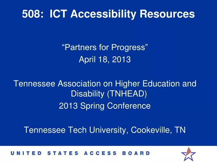 508 ict accessibility resources