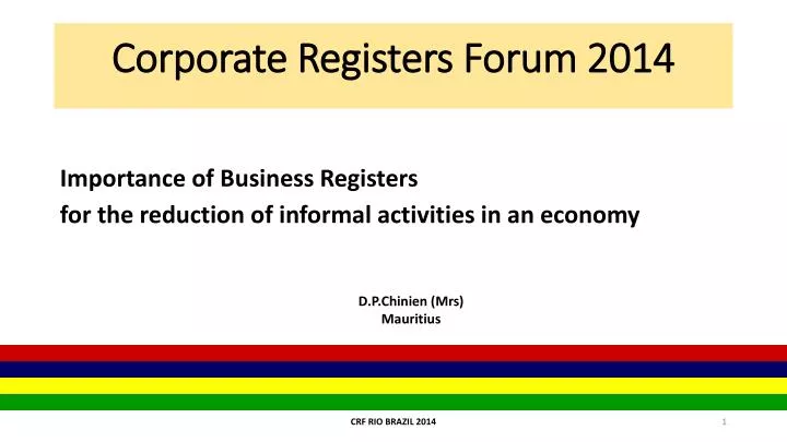 corporate registers forum 2014