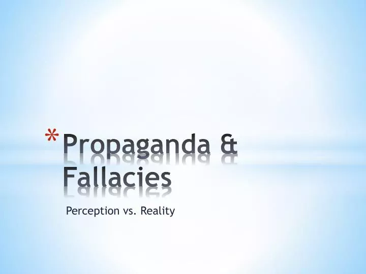 propaganda fallacies