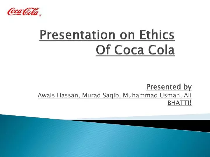 presentation on ethics of coca cola