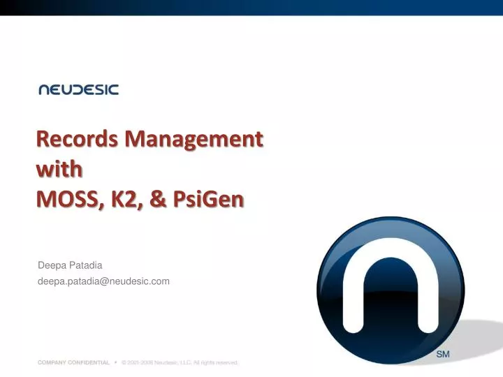 records management with moss k2 psigen