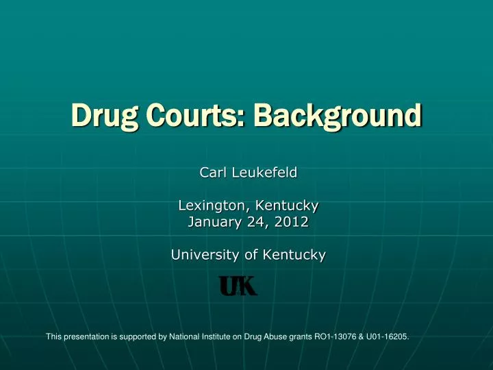 drug courts background