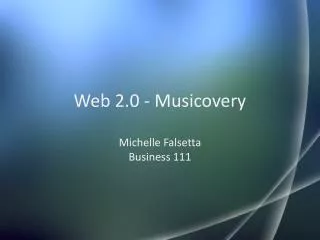 Web 2.0 - Musicovery