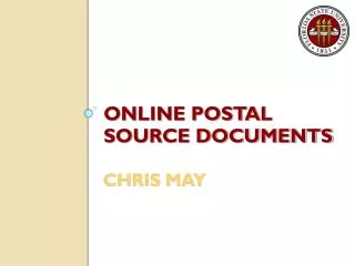 Online Postal source documents chris may