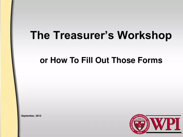 the treasurer s workshop