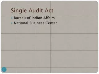 Single Audit Act