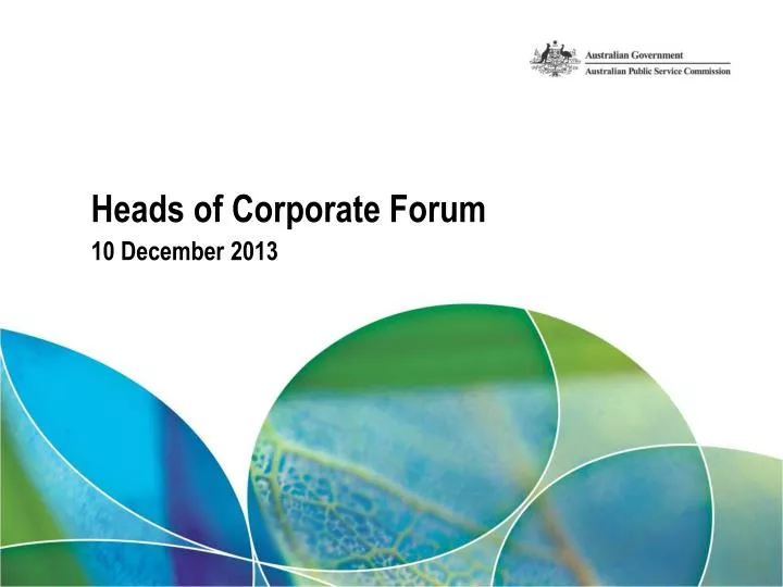 heads of corporate forum