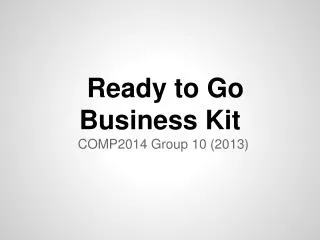 Ready to Go Business Kit