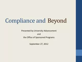 Compliance and