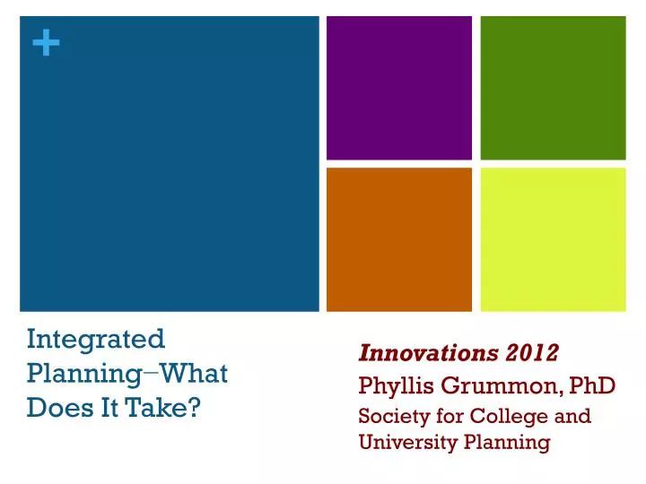 integrated planning what does it take