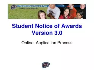 Student Notice of Awards Version 3.0