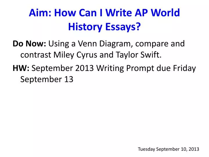 aim how can i write ap world history essays