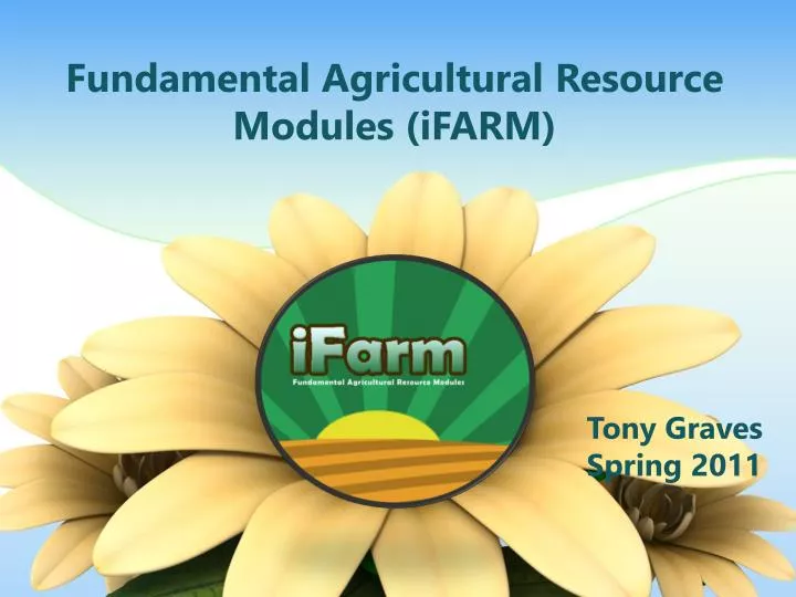 fundamental agricultural resource modules ifarm