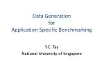 Data Generation for Application-Specific Benchmarking - slide 1