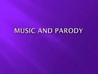 music and parody