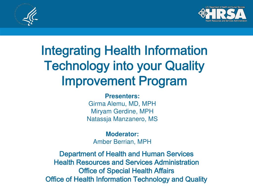 Mit Information Quality Program PPT - Integrating Health Information Technology into your Quality ...