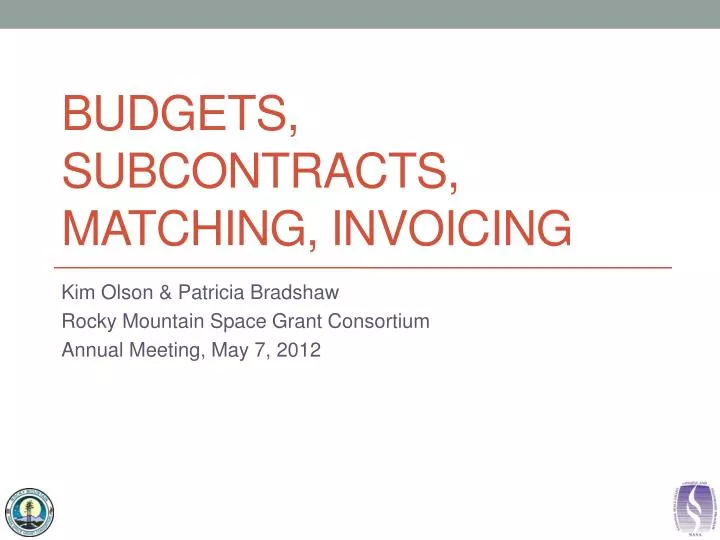 budgets subcontracts matching invoicing