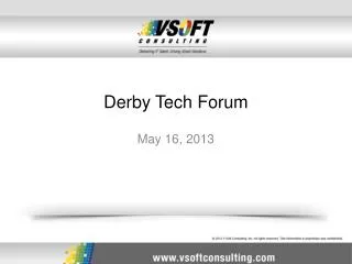 Derby Tech Forum